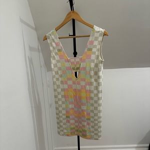 Mara Hoffman Pastel Cotton Dress w/ Keyhole Accent